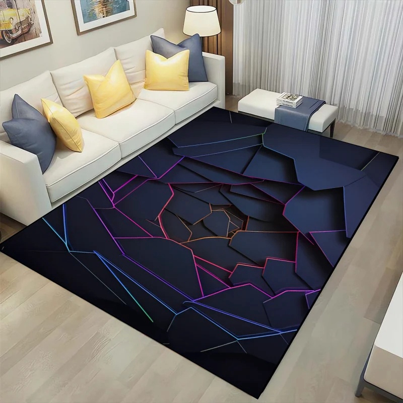 Outdoor Sport Live - Karpet geometris 3D karpet lampu Neon