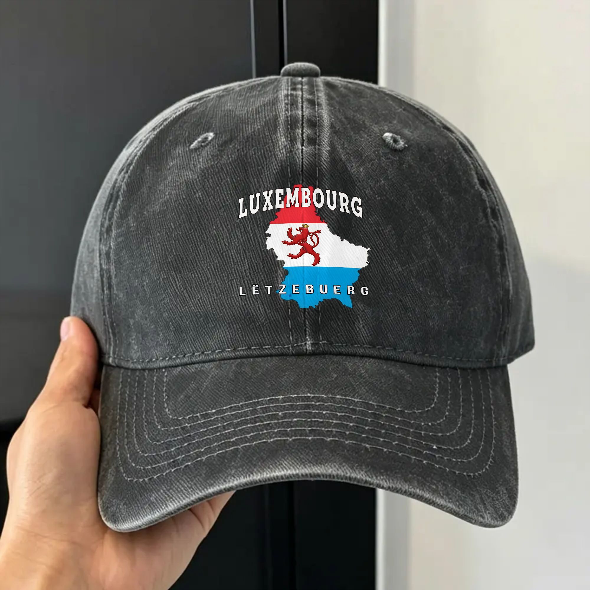 Outdoor Sport Luxembourg - Topi Bisbol Kasual Luxembourg Lëtzebuerg Topi