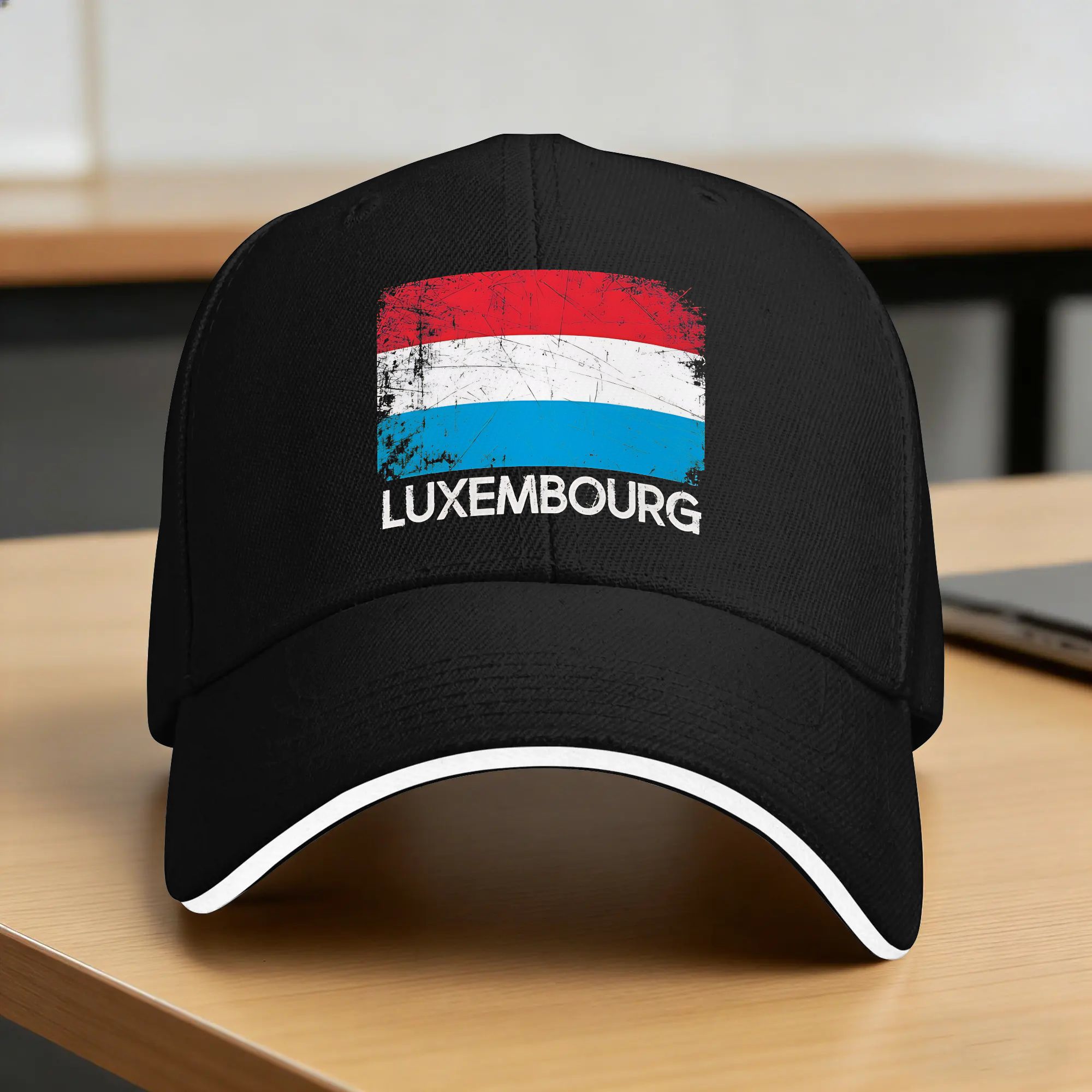 Outdoor Sport Luxembourg - Topi Bisbol Peta Bendera Luksemburg Topi