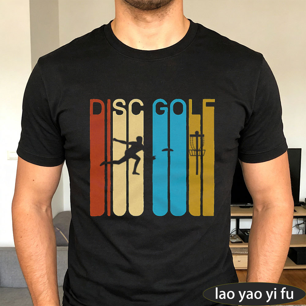 Outdoor Sport Hobbies - DISC GOLF Kaos Pria Motif Garis