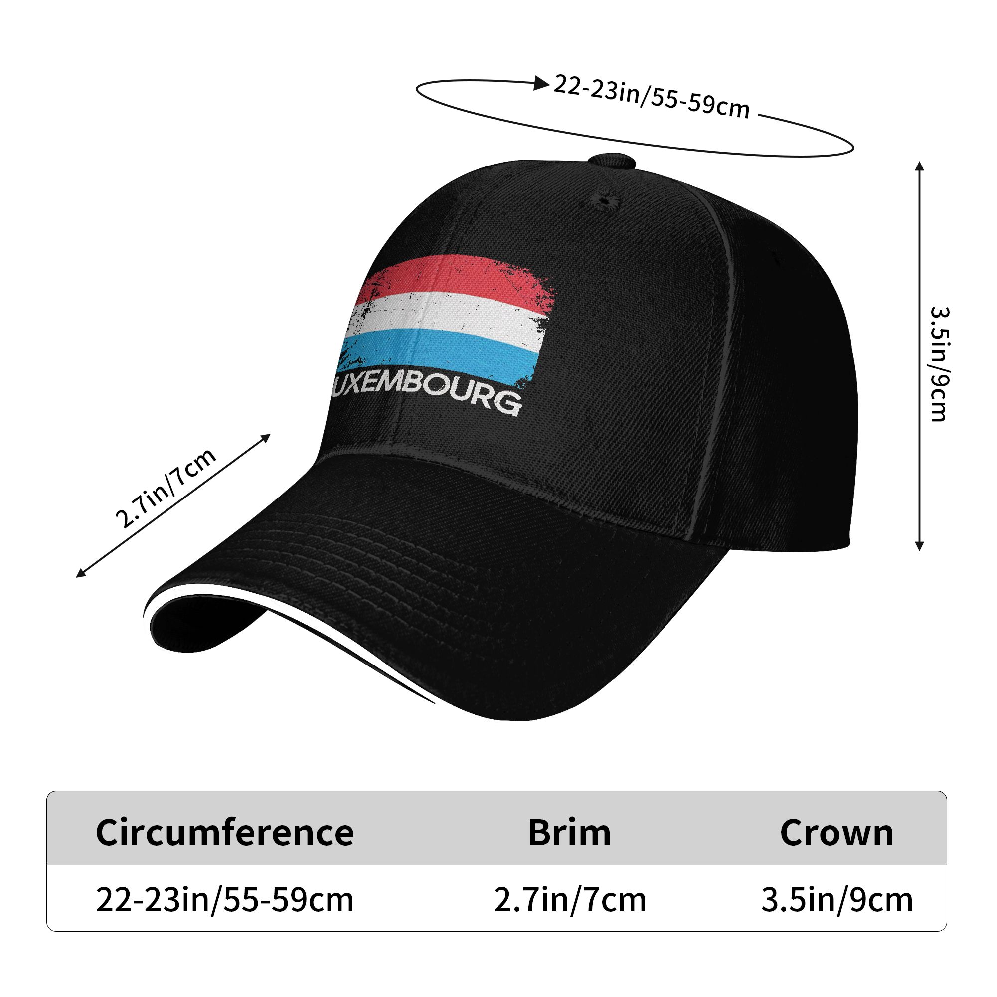 Topi Bisbol Peta Bendera Lukse - Outdoor Sport Luxembourg ulasan dan harga